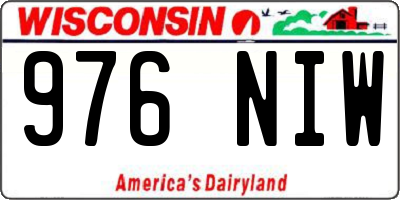 WI license plate 976NIW