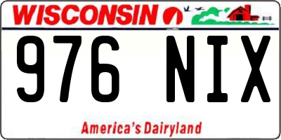 WI license plate 976NIX