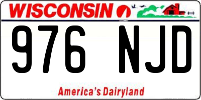 WI license plate 976NJD