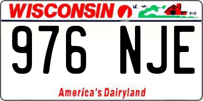 WI license plate 976NJE
