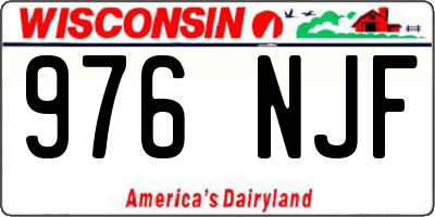 WI license plate 976NJF