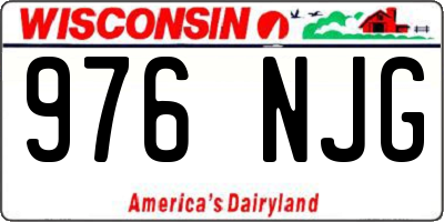 WI license plate 976NJG
