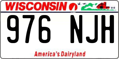 WI license plate 976NJH