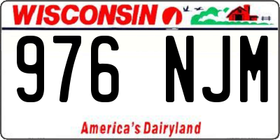 WI license plate 976NJM