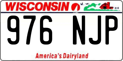 WI license plate 976NJP