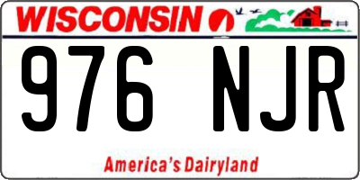 WI license plate 976NJR