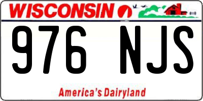 WI license plate 976NJS
