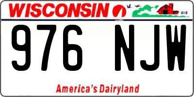 WI license plate 976NJW