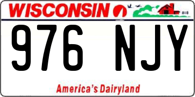 WI license plate 976NJY