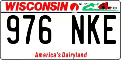 WI license plate 976NKE