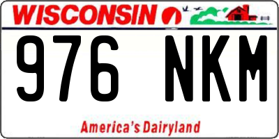 WI license plate 976NKM
