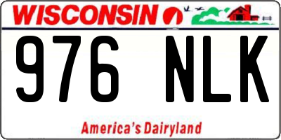 WI license plate 976NLK