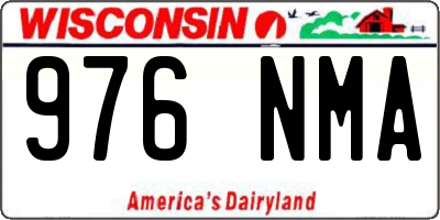 WI license plate 976NMA