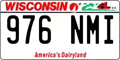 WI license plate 976NMI