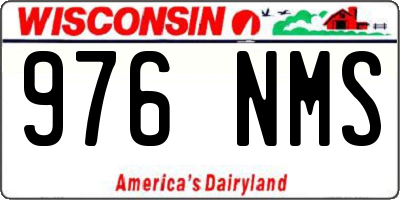 WI license plate 976NMS