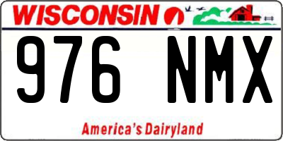 WI license plate 976NMX