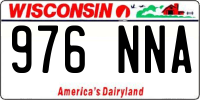 WI license plate 976NNA