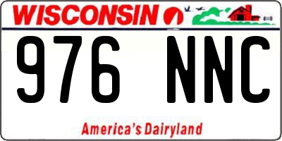 WI license plate 976NNC
