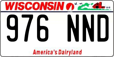 WI license plate 976NND
