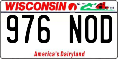 WI license plate 976NOD