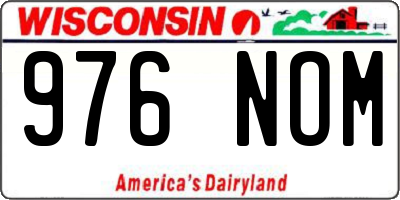 WI license plate 976NOM