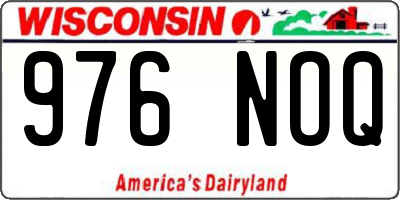 WI license plate 976NOQ
