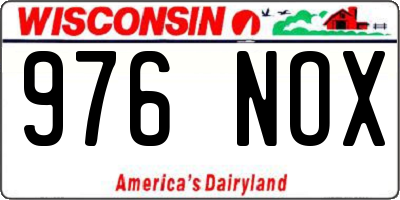 WI license plate 976NOX