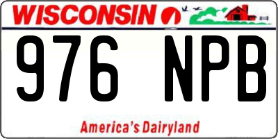 WI license plate 976NPB