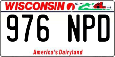 WI license plate 976NPD