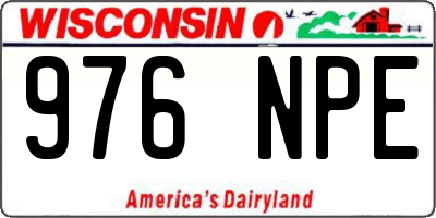 WI license plate 976NPE
