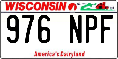 WI license plate 976NPF