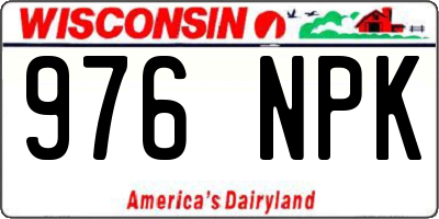 WI license plate 976NPK