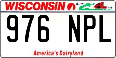 WI license plate 976NPL