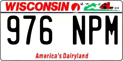 WI license plate 976NPM