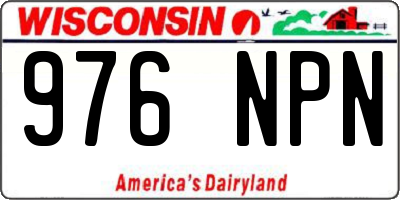 WI license plate 976NPN