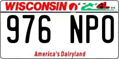 WI license plate 976NPO