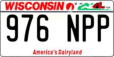 WI license plate 976NPP