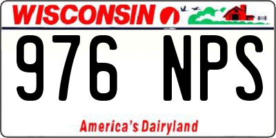 WI license plate 976NPS