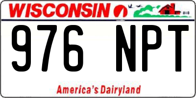 WI license plate 976NPT