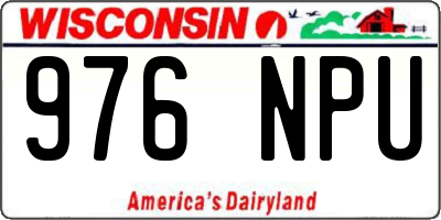 WI license plate 976NPU
