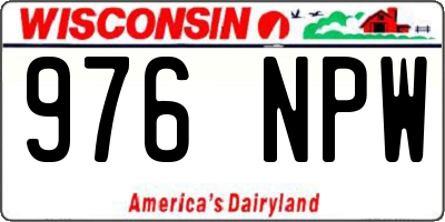 WI license plate 976NPW