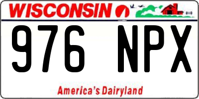 WI license plate 976NPX