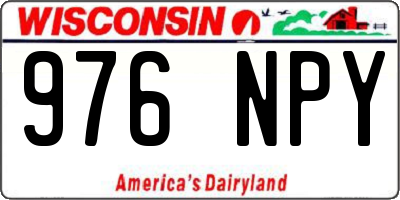 WI license plate 976NPY
