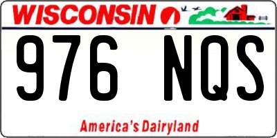 WI license plate 976NQS
