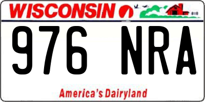 WI license plate 976NRA