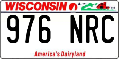 WI license plate 976NRC