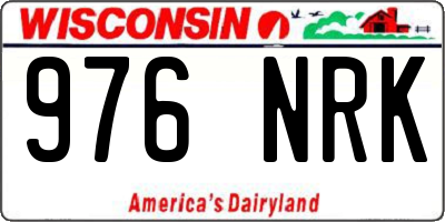 WI license plate 976NRK