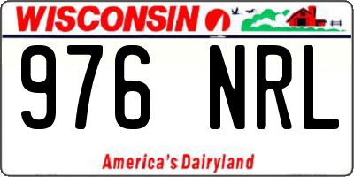 WI license plate 976NRL