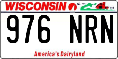 WI license plate 976NRN