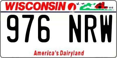 WI license plate 976NRW